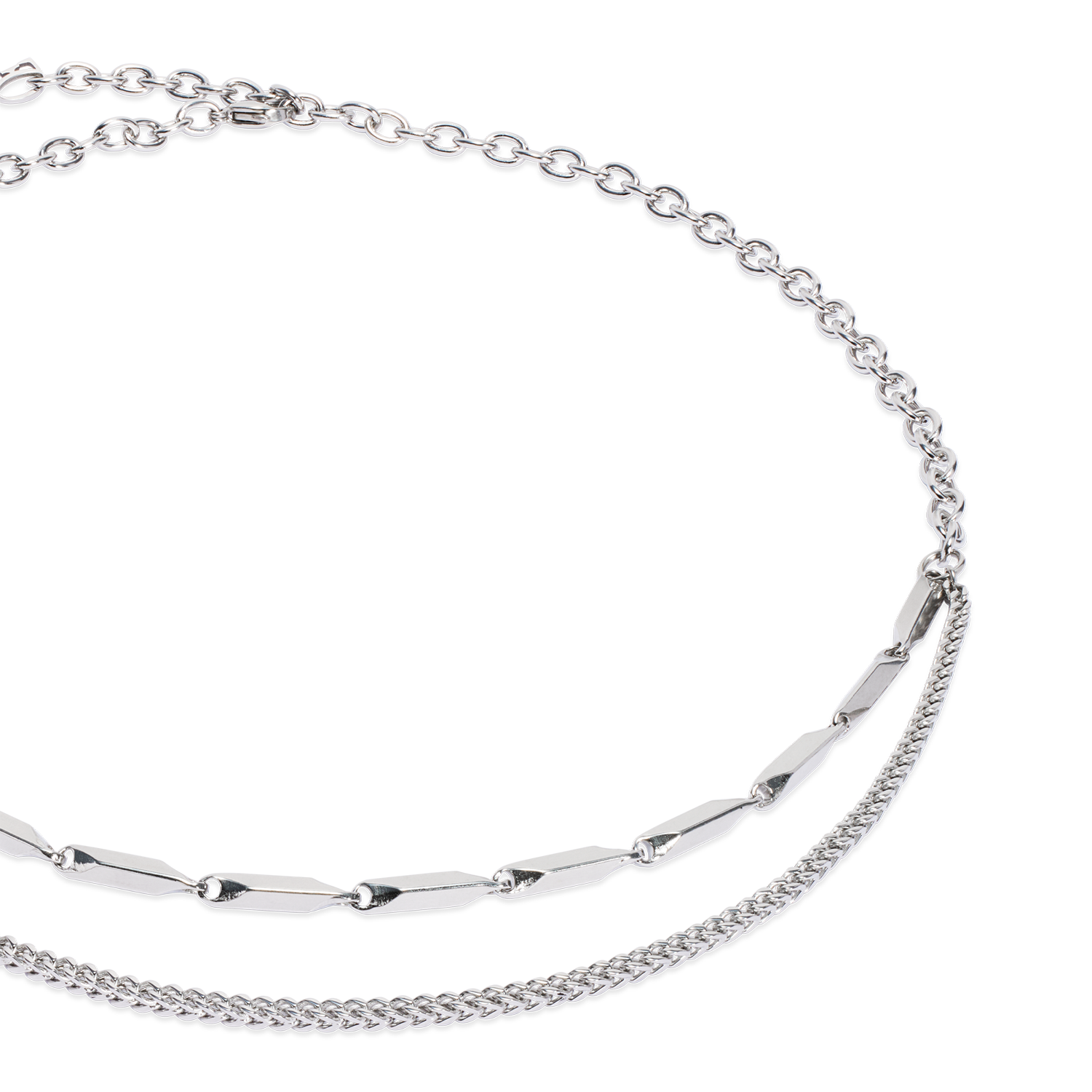 Collier Twisted Layers argent