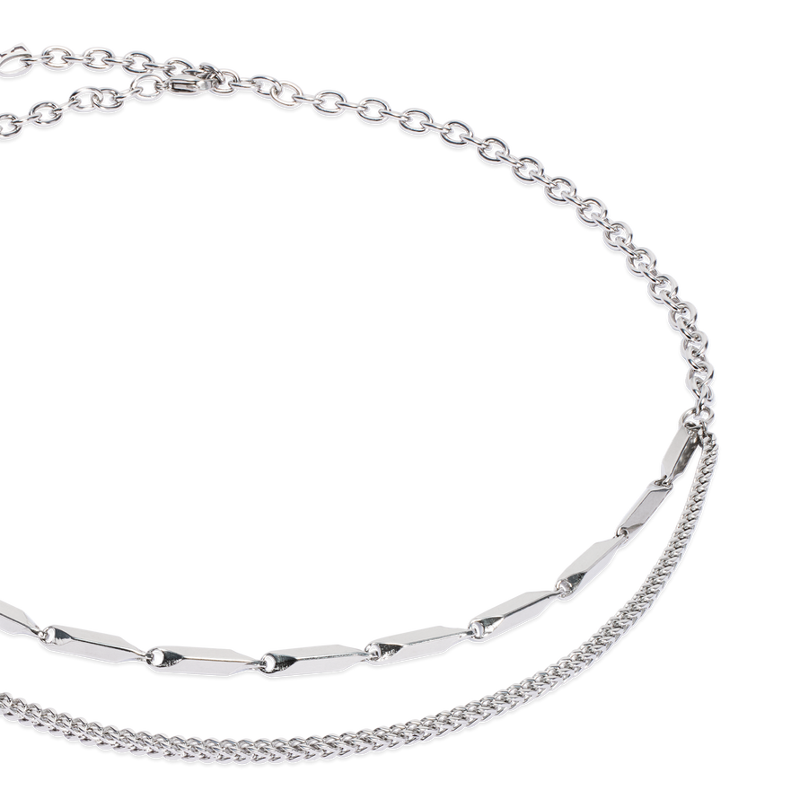 Collier Twisted Layers argent