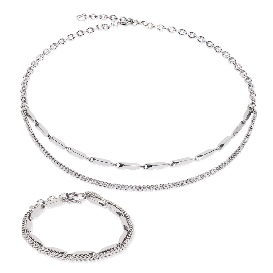 Collier Twisted Layers argent