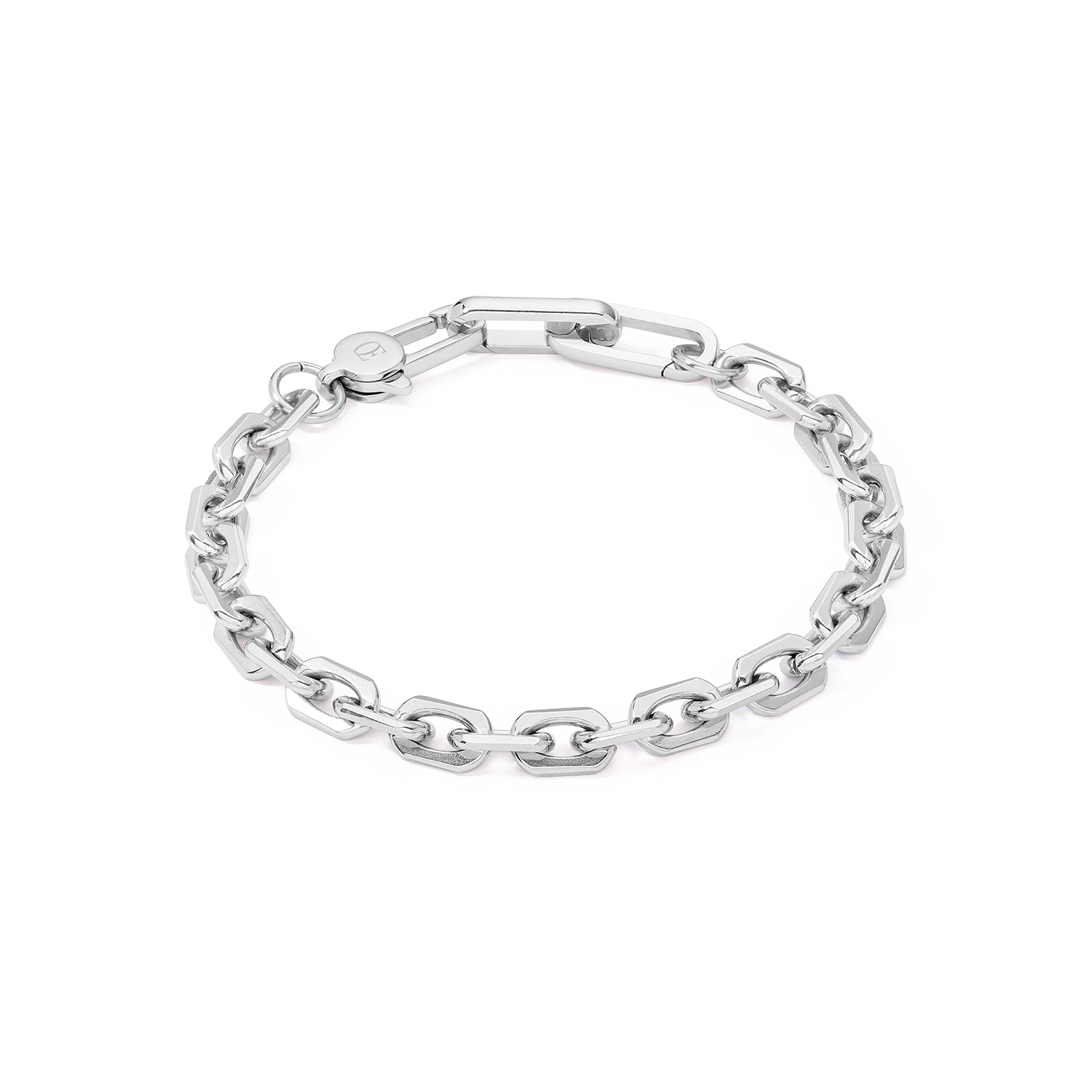 Unisex bracelet link chain argent