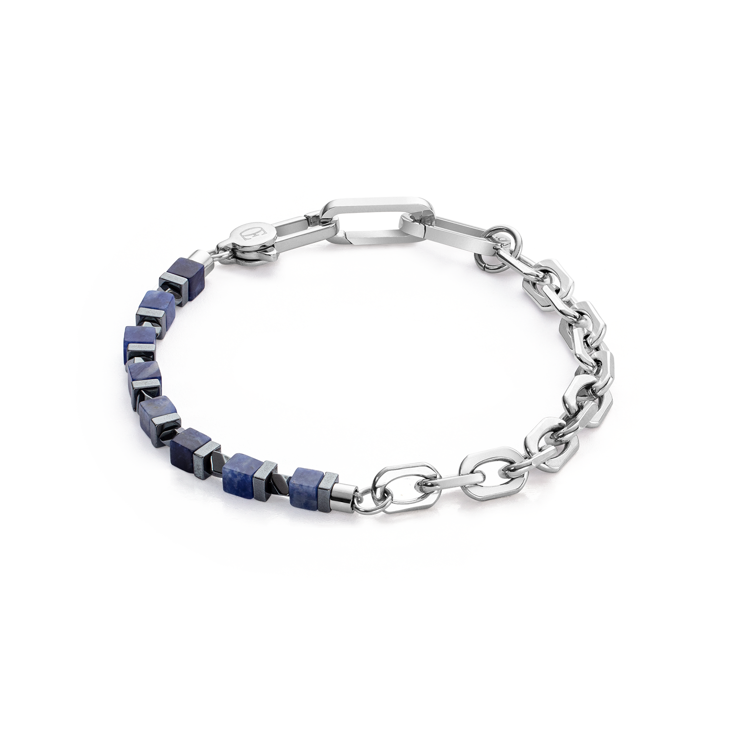 Bracelet Precious Fusion link chain bleu-argent