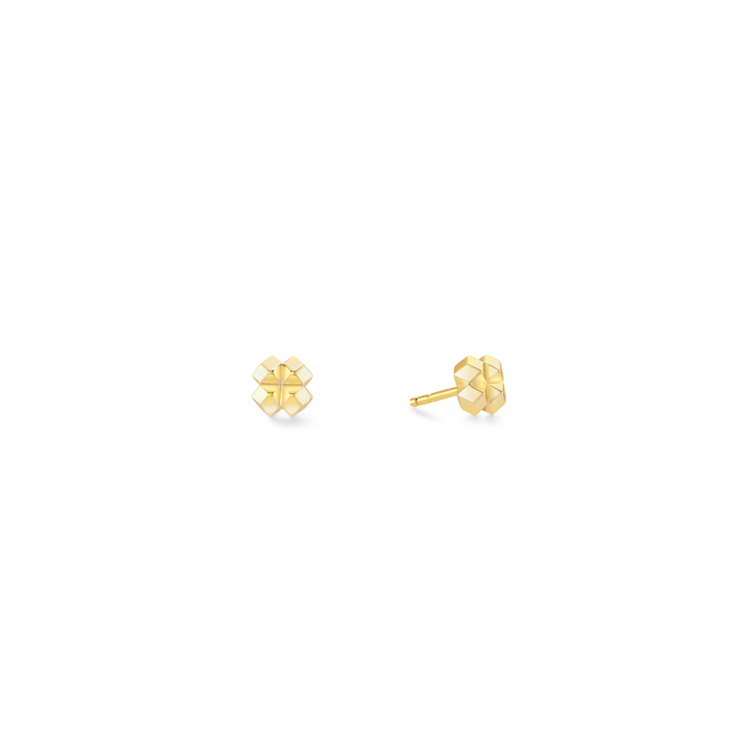 STATEMENT Collection Spike Square boucles d’oreilles 6 mm or