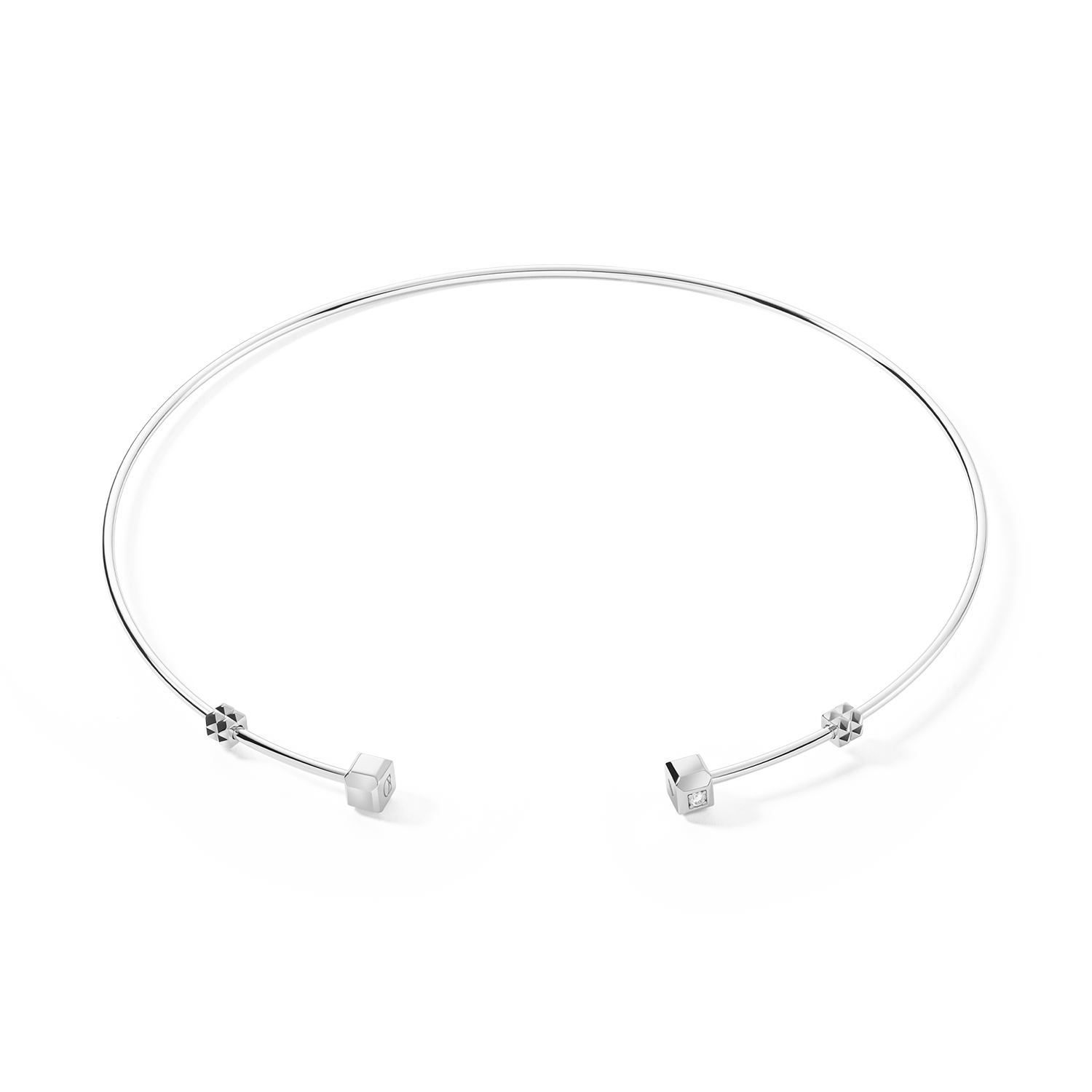 STATEMENT Collection collier rigide ouvert argent