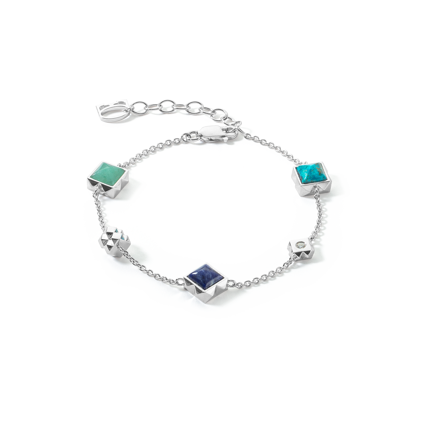 STATION Collection bracelet argent-bleu