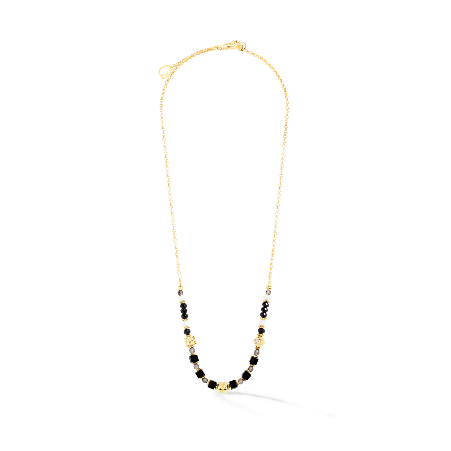 COEUR DE LION ICONIC Collection Collier Spike or-noir – Vue de face