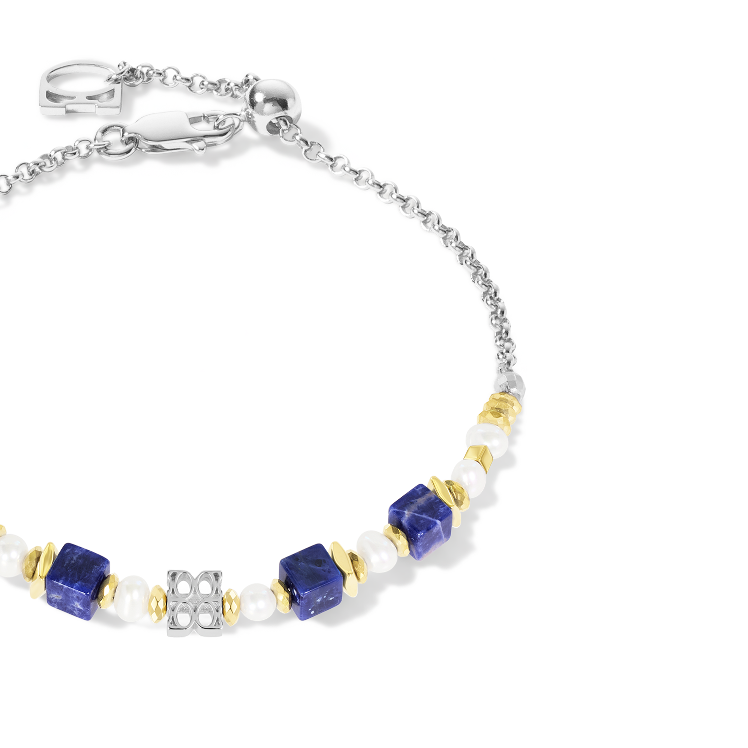 COEUR DE LION ICONIC Collection Bracelet Signature argent-bleu – Aperçu