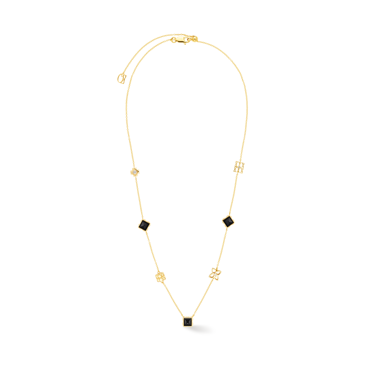 COEUR DE LION STATION Collection Collier Slider noir-or – Vue de face