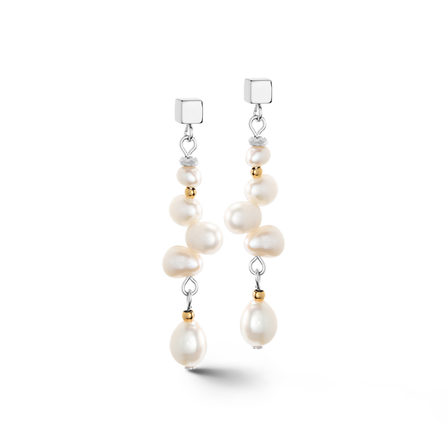 Dancing perles d'eau Douce Boucles d'oreilles Bicolor