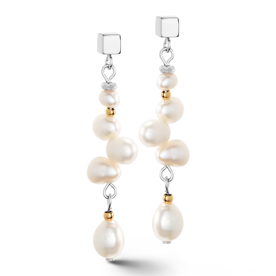 Dancing perles d'eau Douce Boucles d'oreilles Bicolor