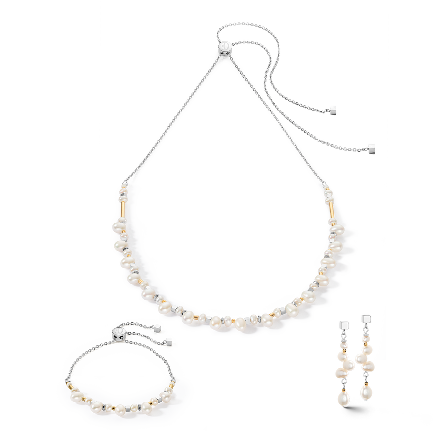 Dancing perles d'eau Douce Boucles d'oreilles Bicolor