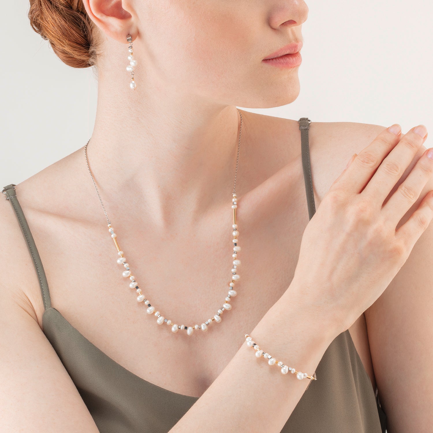 Dancing perles d'eau Douce Bracelet Bicolor