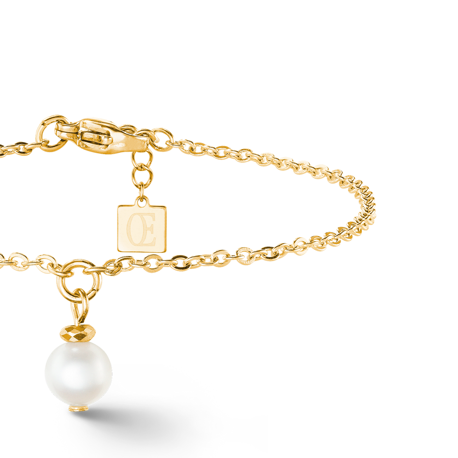 Bracelet Solitaire Perle d'eau douce or
