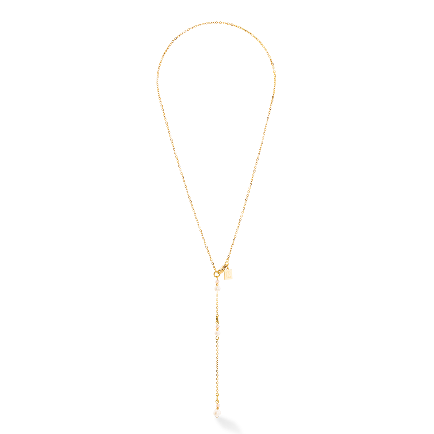 Collier Y Fairy Perle d'eau douce or