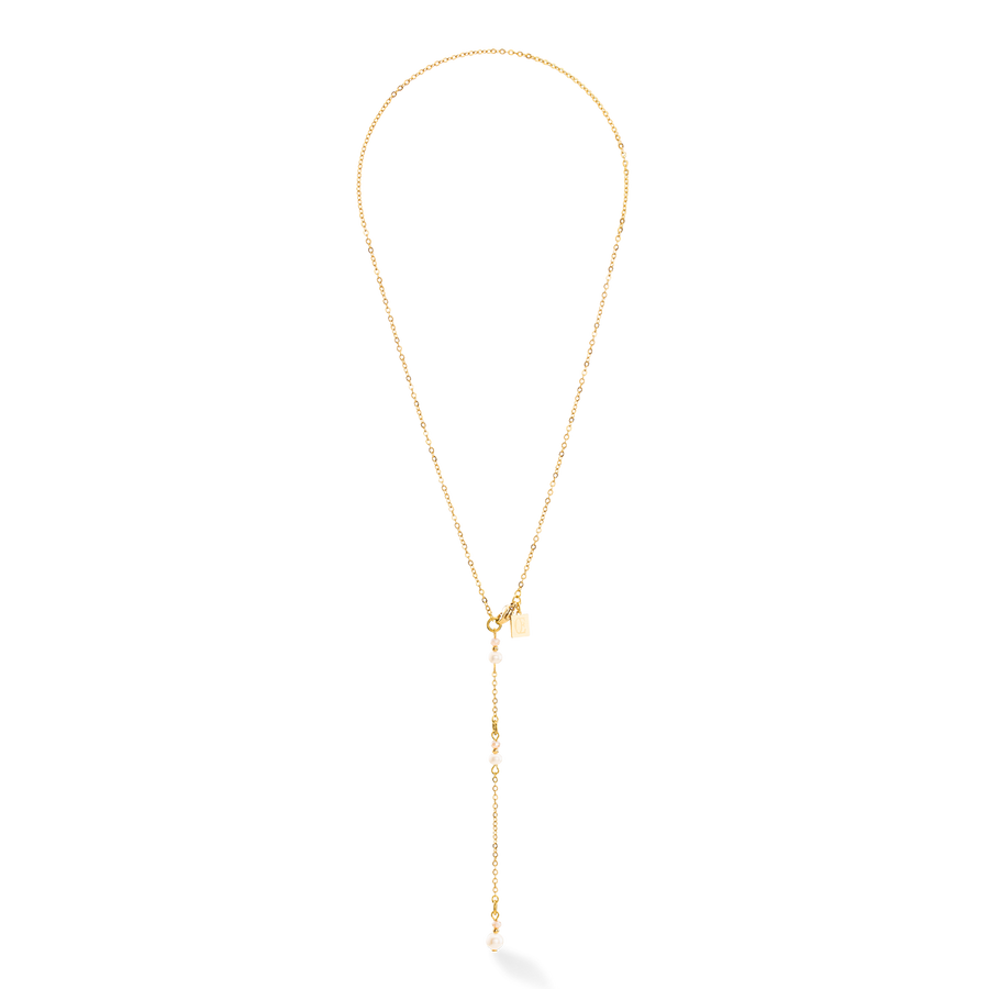 Collier Y Fairy Perle d'eau douce or