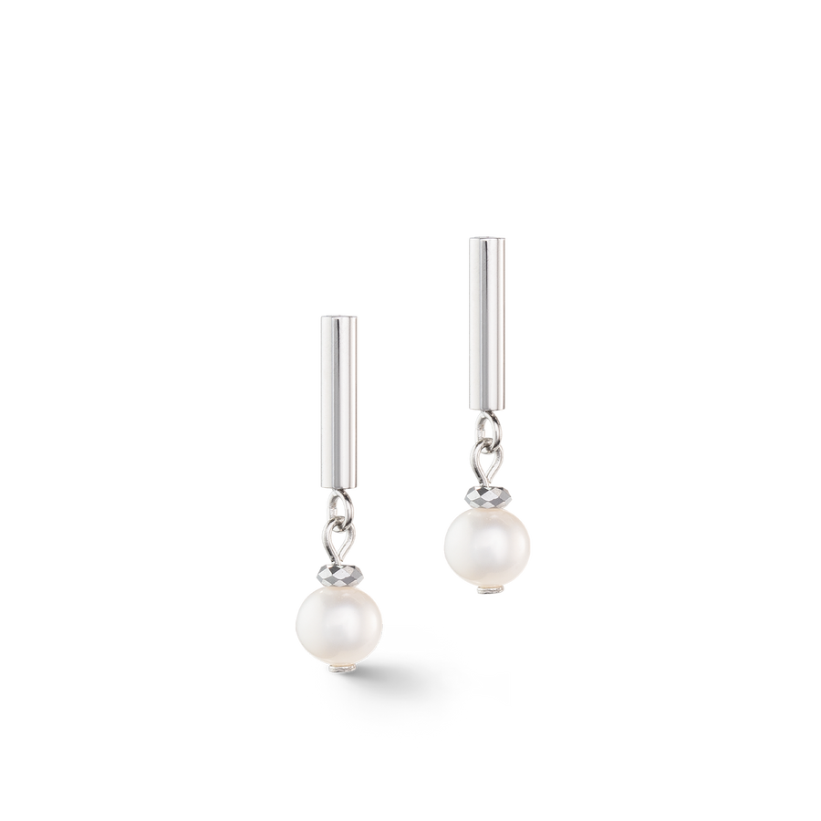 Boucles d'oreilles Classy Perle d'eau douce argent