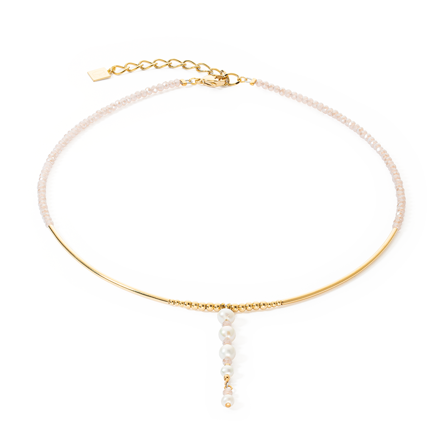 Collier Drops Perles d'eau douce or