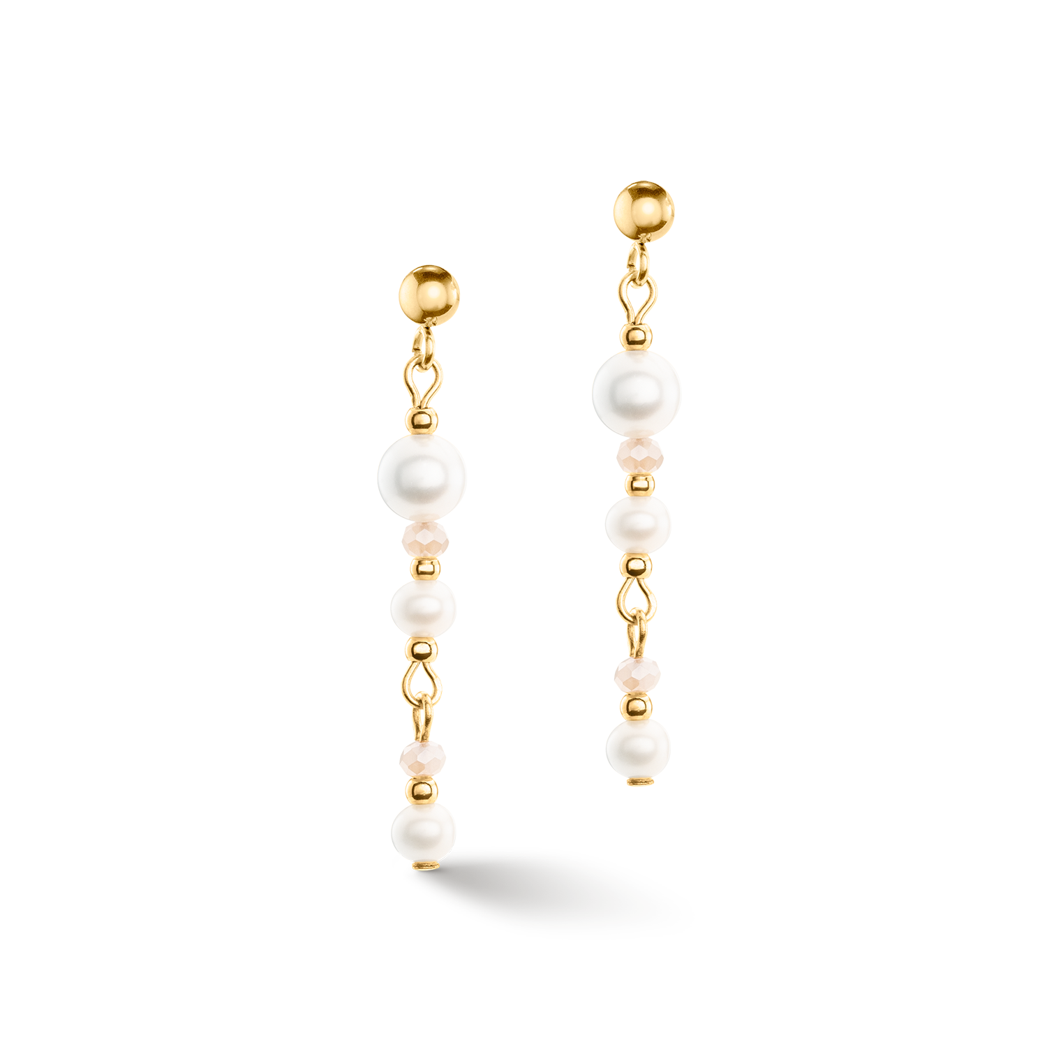 Boucles d'oreilles Drops Perles d'eau douce or