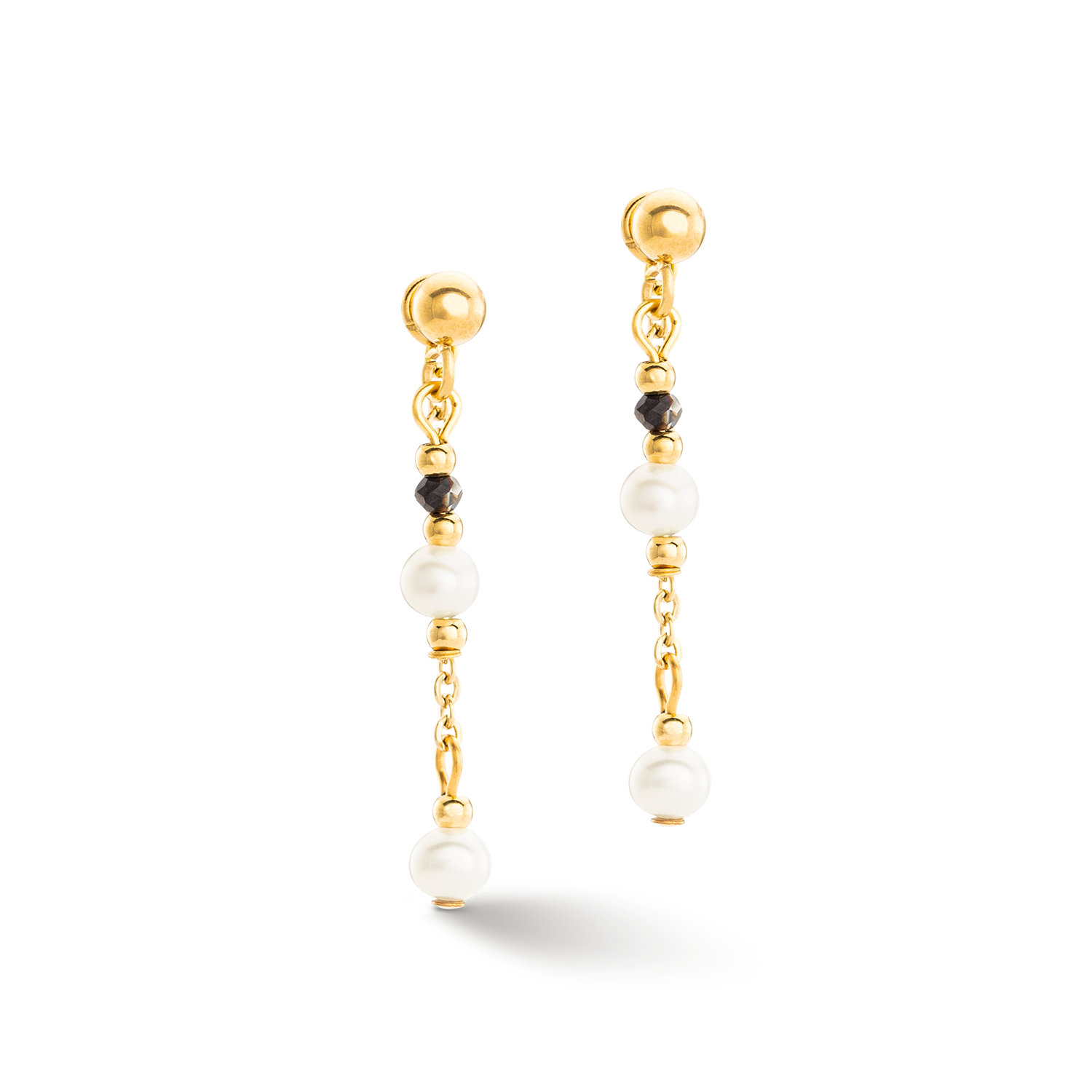 Boucles d'oreilles Modern Princess Perles d'eau douce or