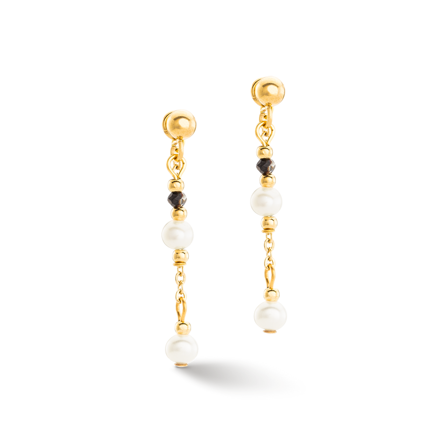 Boucles d'oreilles Modern Princess Perles d'eau douce or