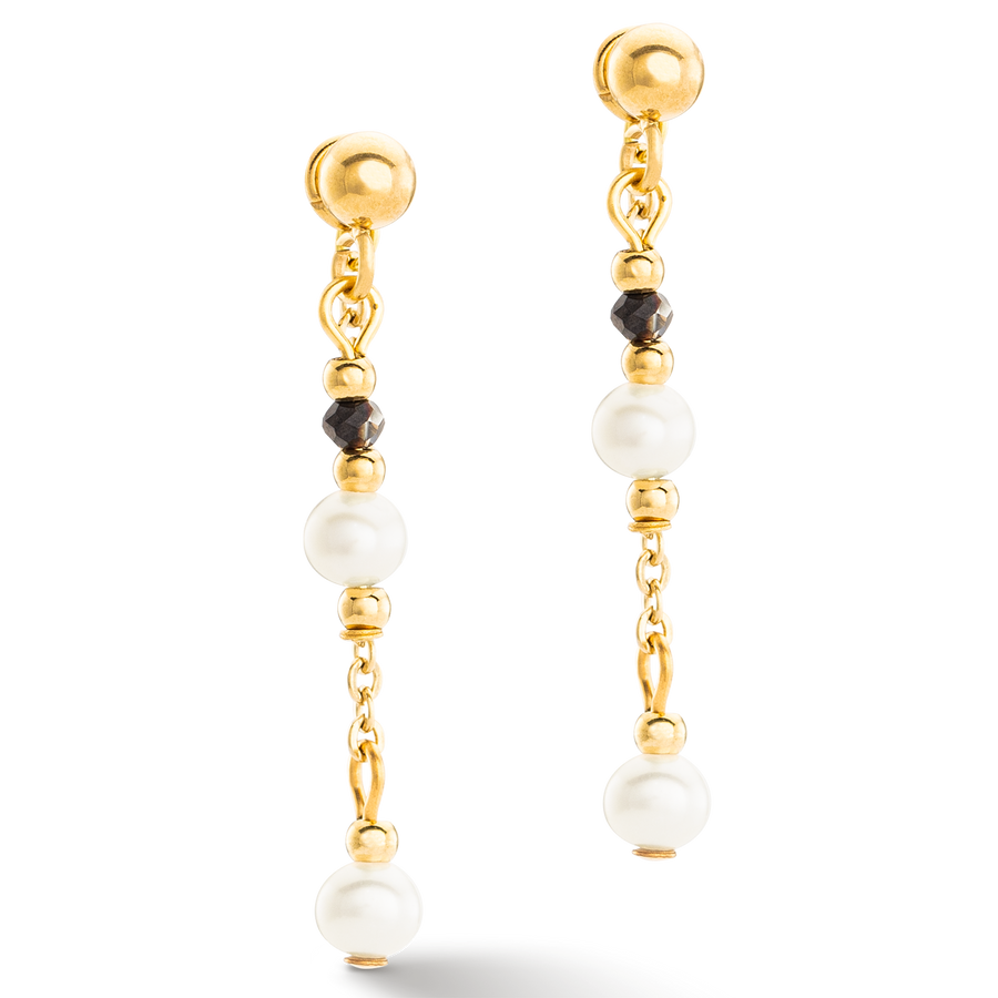 Boucles d'oreilles Modern Princess Perles d'eau douce or