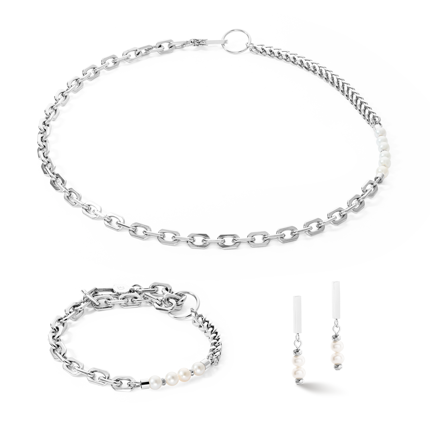 Collier Shape Shifter Perles d'eau douce argent