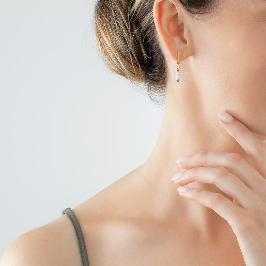 Boucles d'oreilles Shape Shifter Perles d'eau douce or