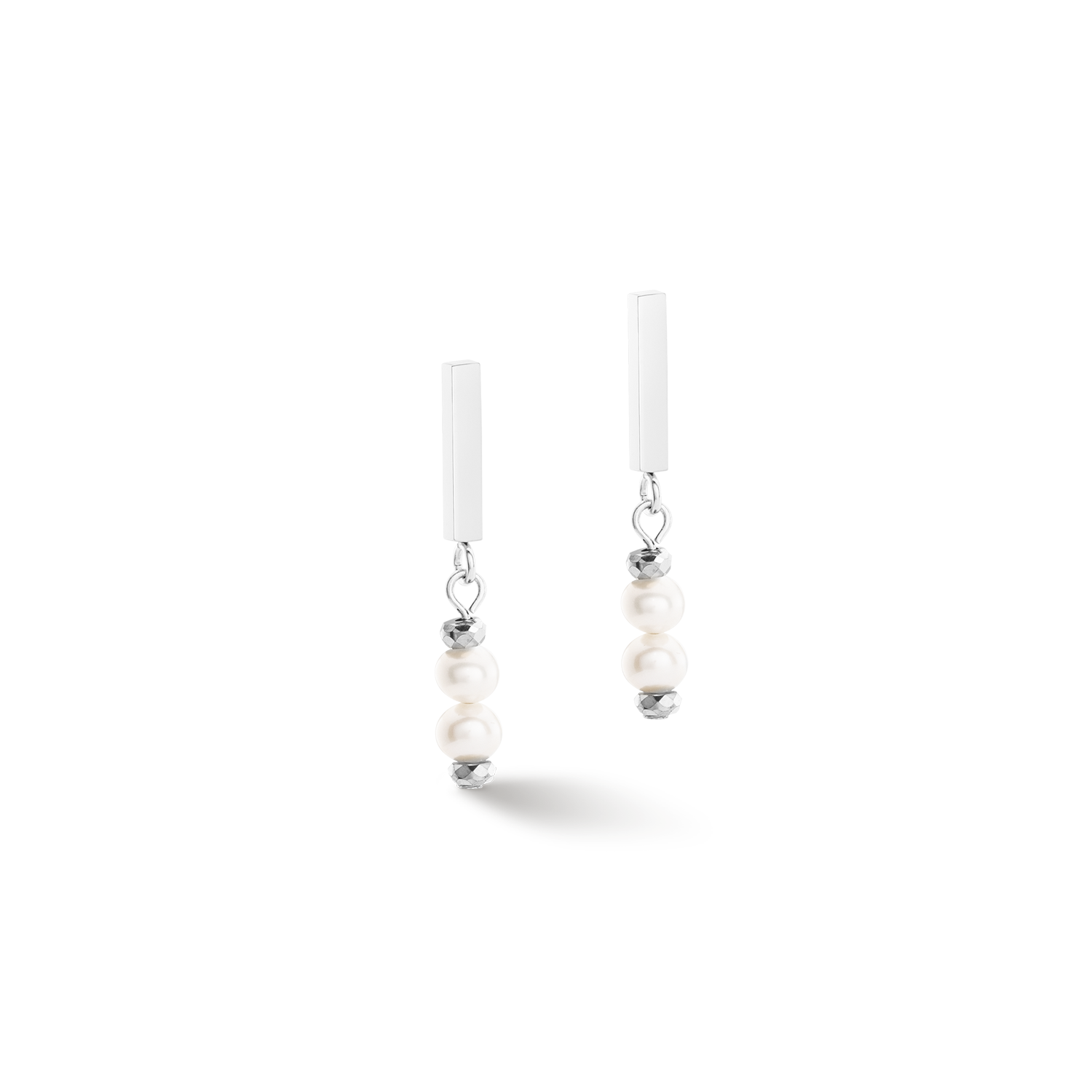 Boucles d'oreilles Shape Shifter Perles d'eau douce argente