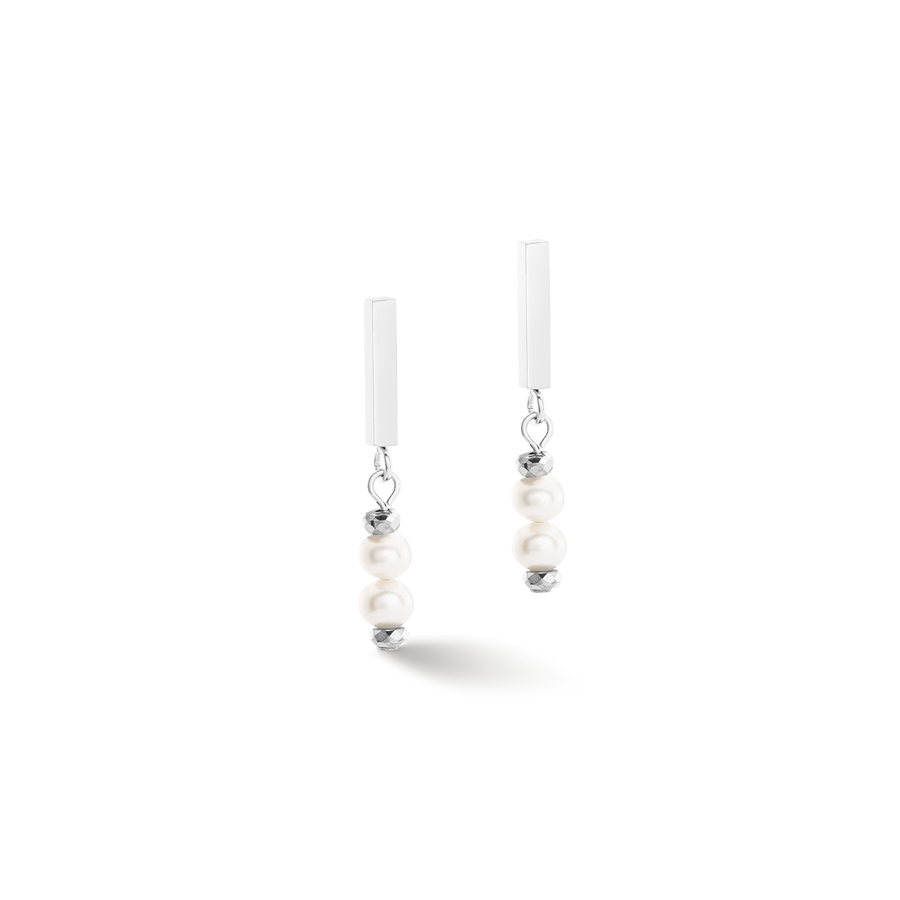 Boucles d'oreilles Shape Shifter Perles d'eau douce argente