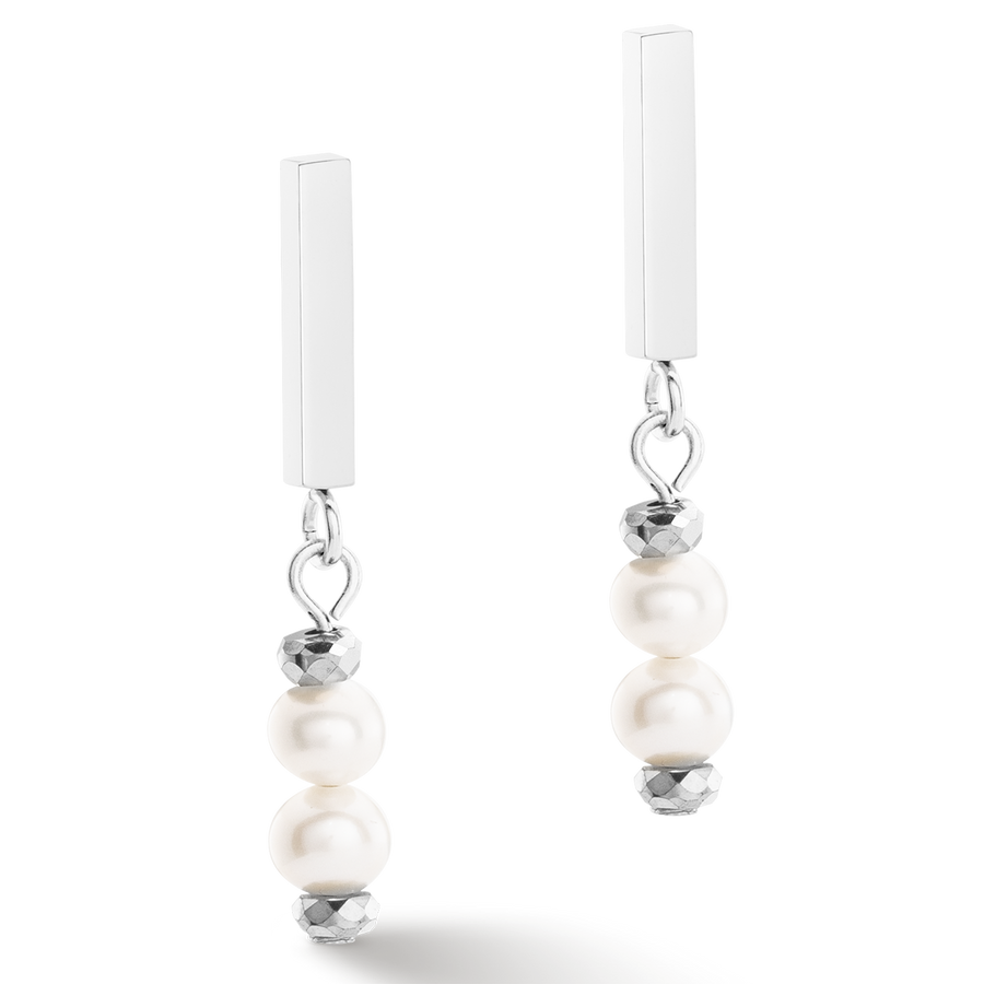 Boucles d'oreilles Shape Shifter Perles d'eau douce argente