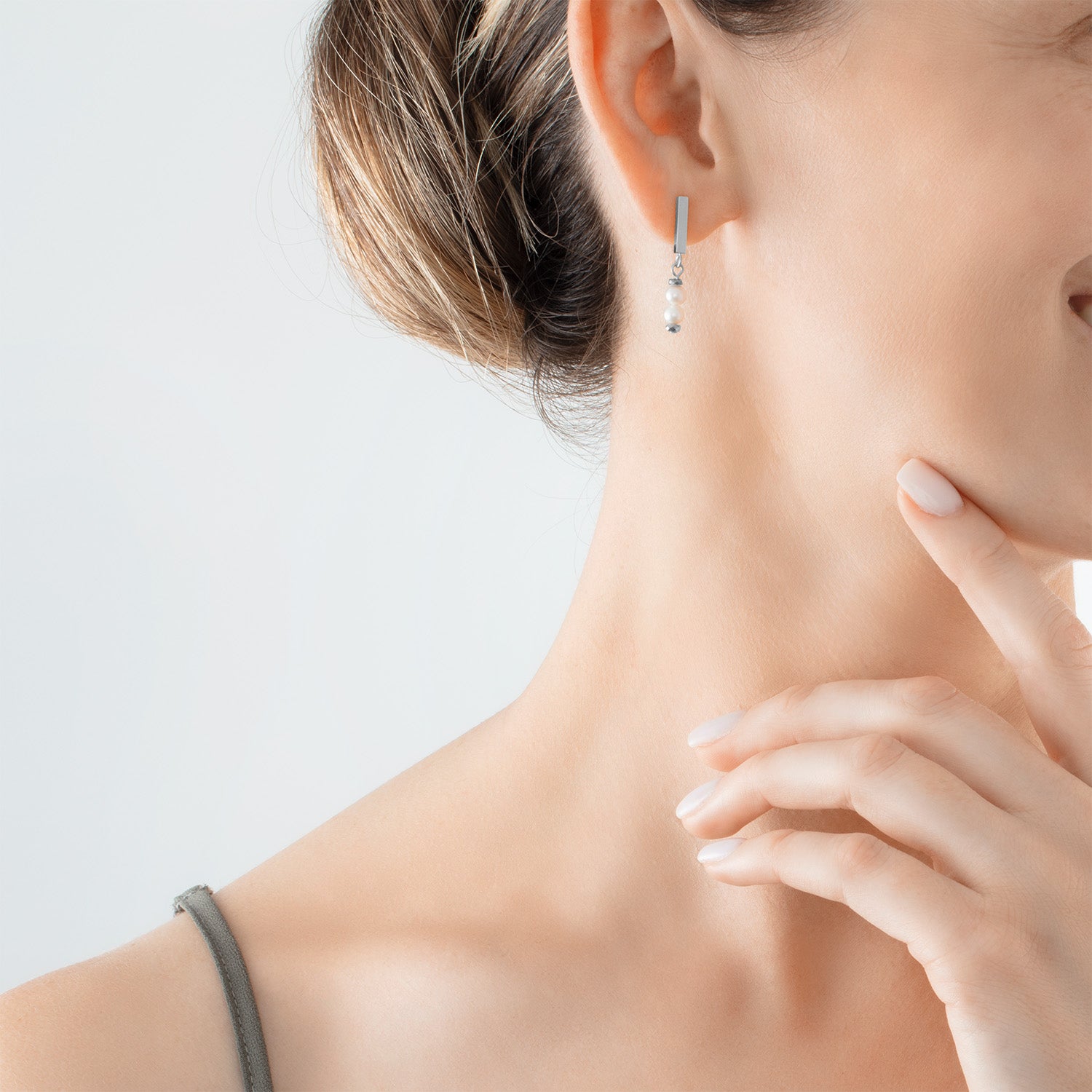 Boucles d'oreilles Shape Shifter Perles d'eau douce argente