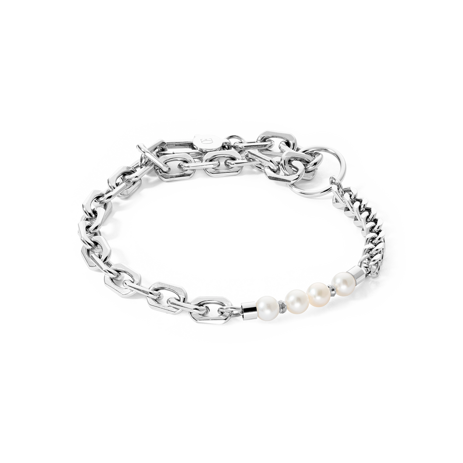 Bracelet Shape Shifter Perles d'eau douce argente