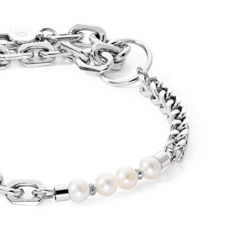 Bracelet Shape Shifter Perles d'eau douce argente
