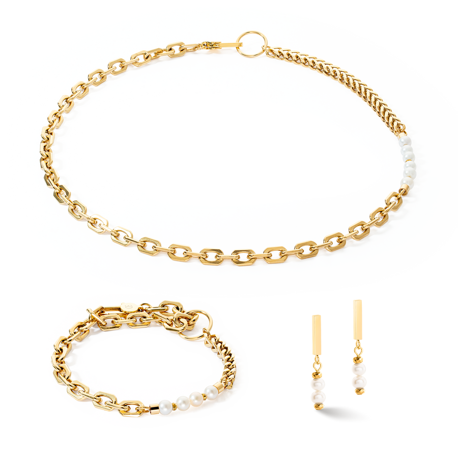 Parure Shape Shifter Perles d'eau douce or