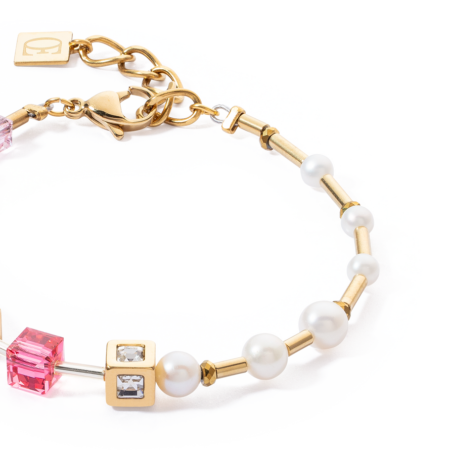 Bracelet GeoCUBE® Fusion Precious Pearl Mix or-rose vif