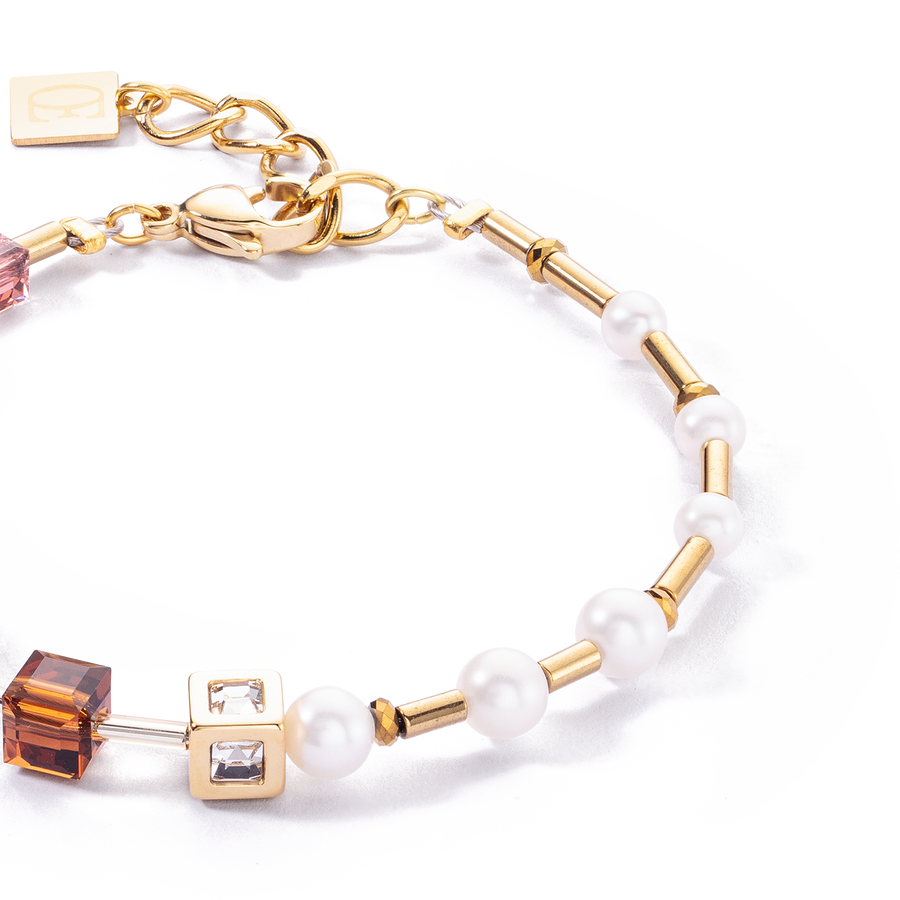 Bracelet GeoCUBE® Fusion Precious Pearl Mix or-automne