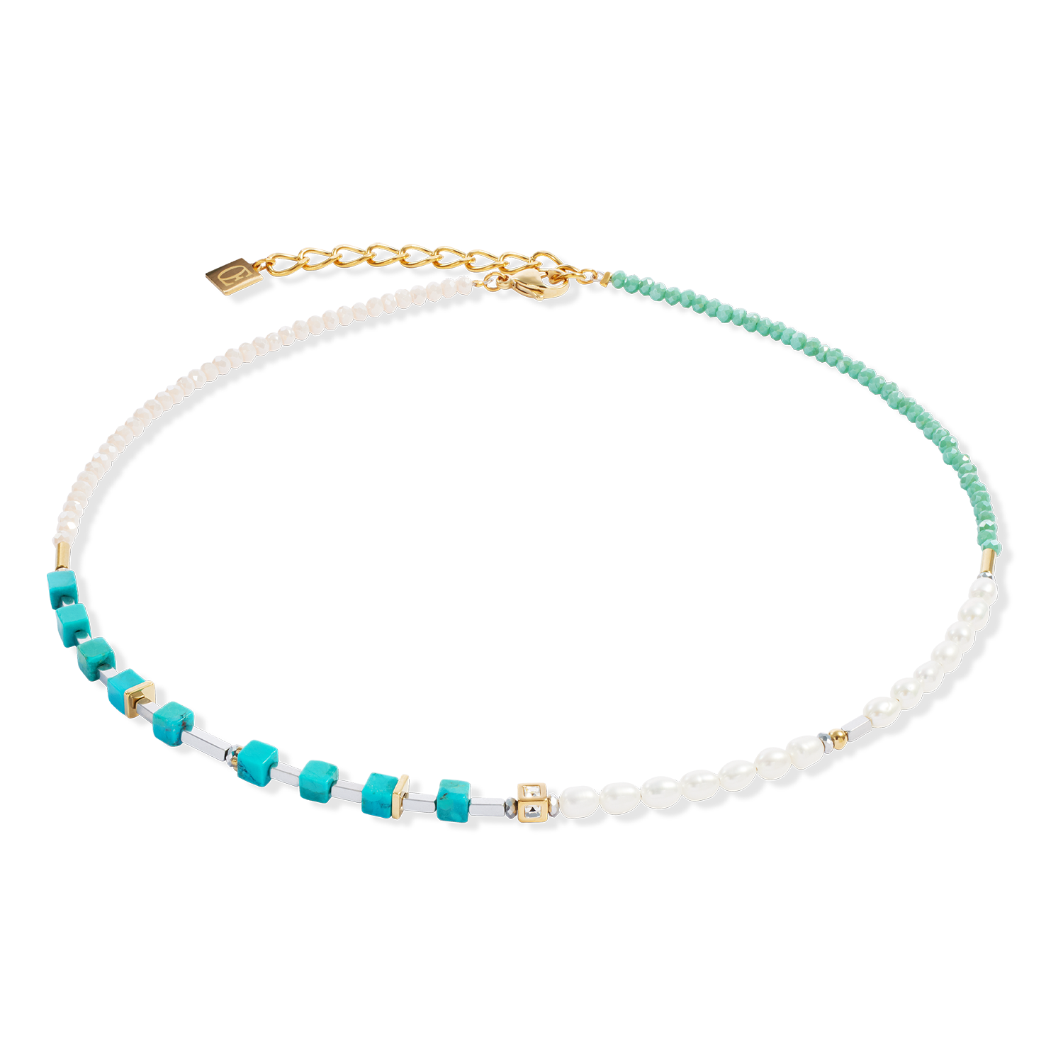 Collier Princess Fusion Pearls turquoise