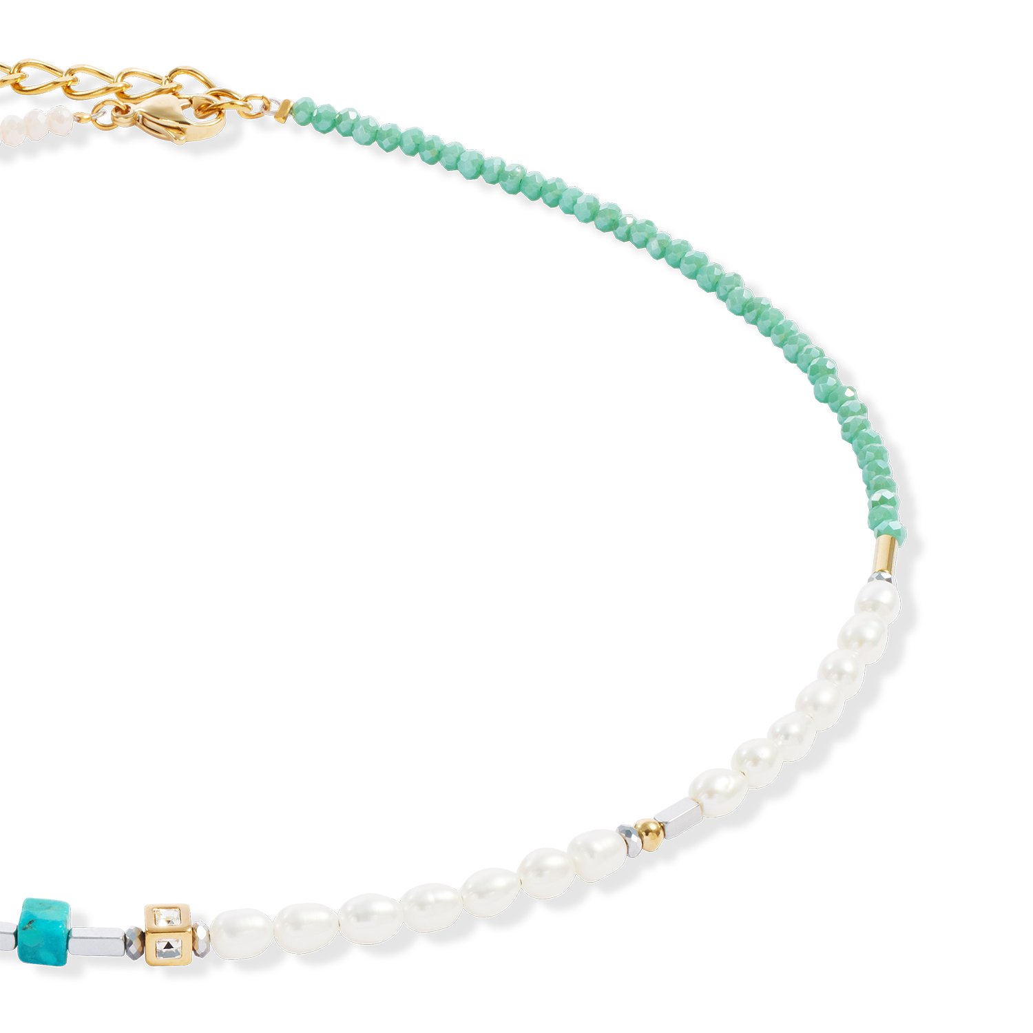 Collier Princess Fusion Pearls turquoise