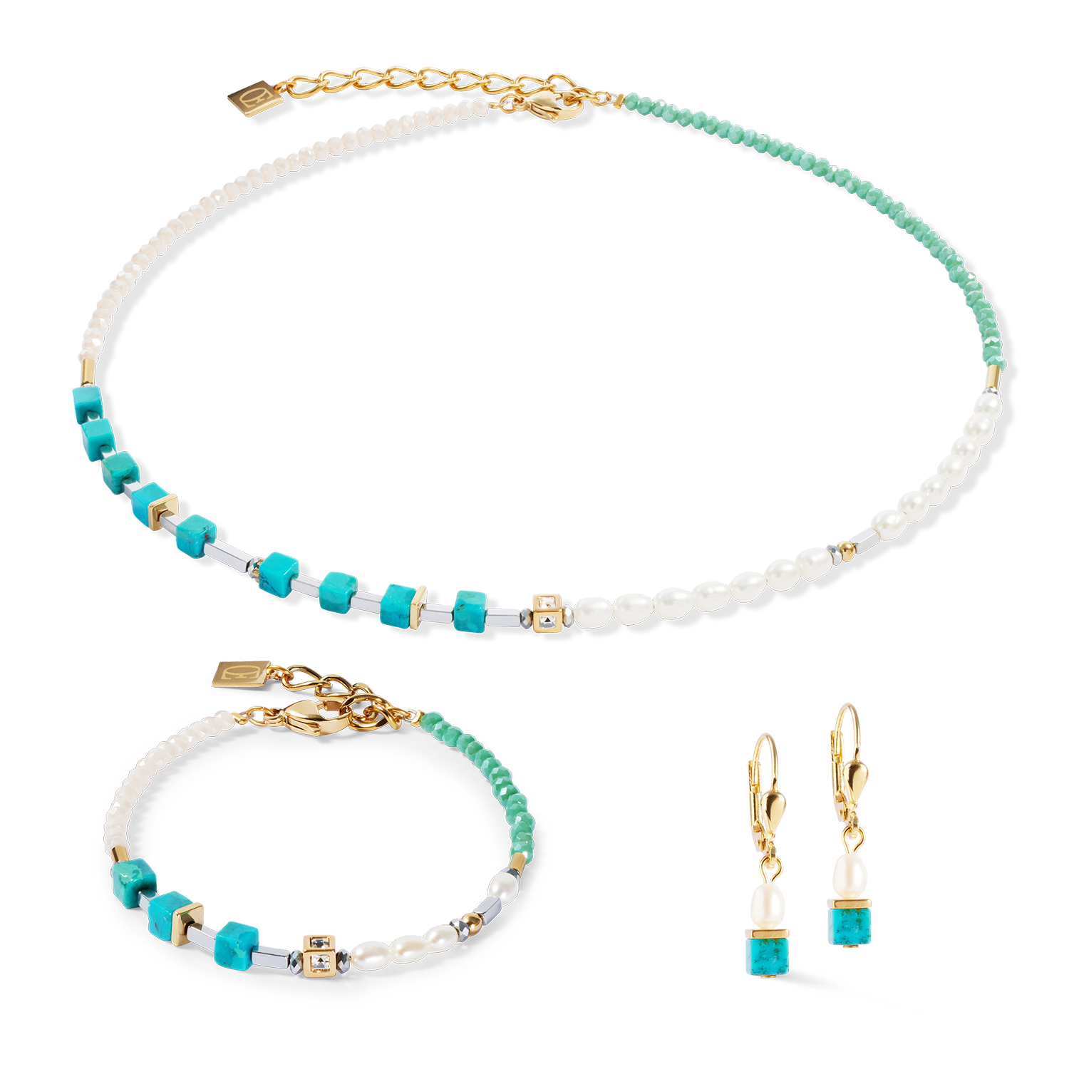 Collier Princess Fusion Pearls turquoise