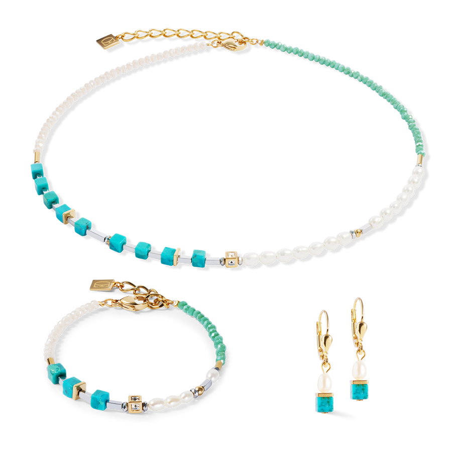 Collier Princess Fusion Pearls turquoise