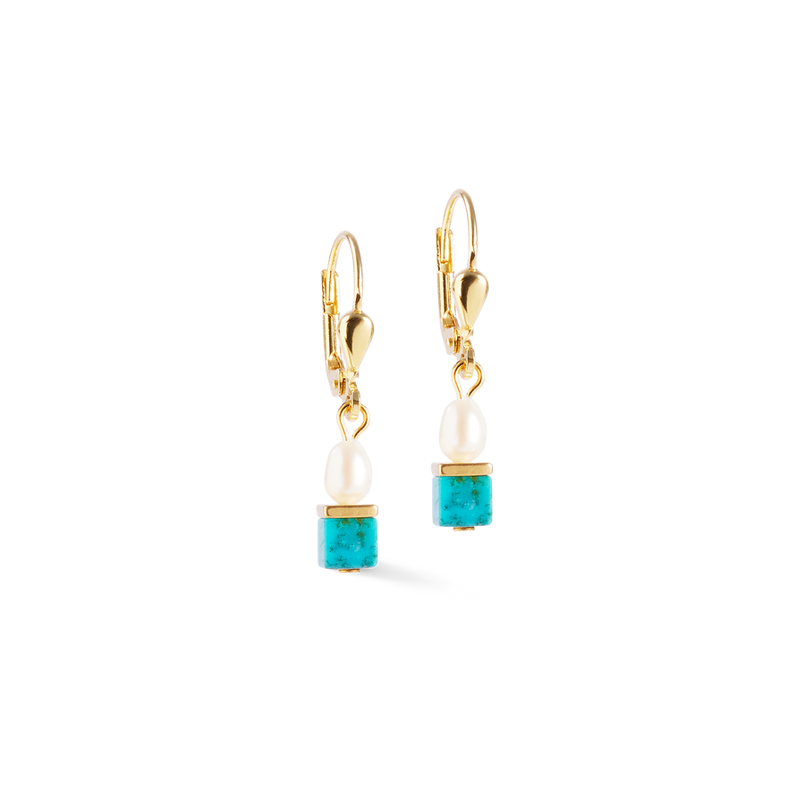 Boucles d'oreilles Princess Fusion Pearls turquoise