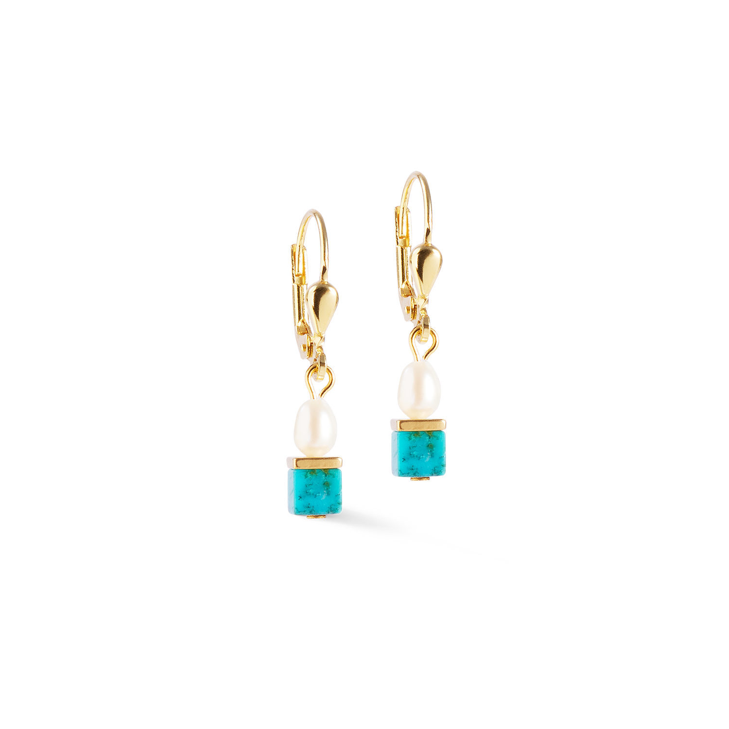 Boucles d'oreilles Princess Fusion Pearls turquoise