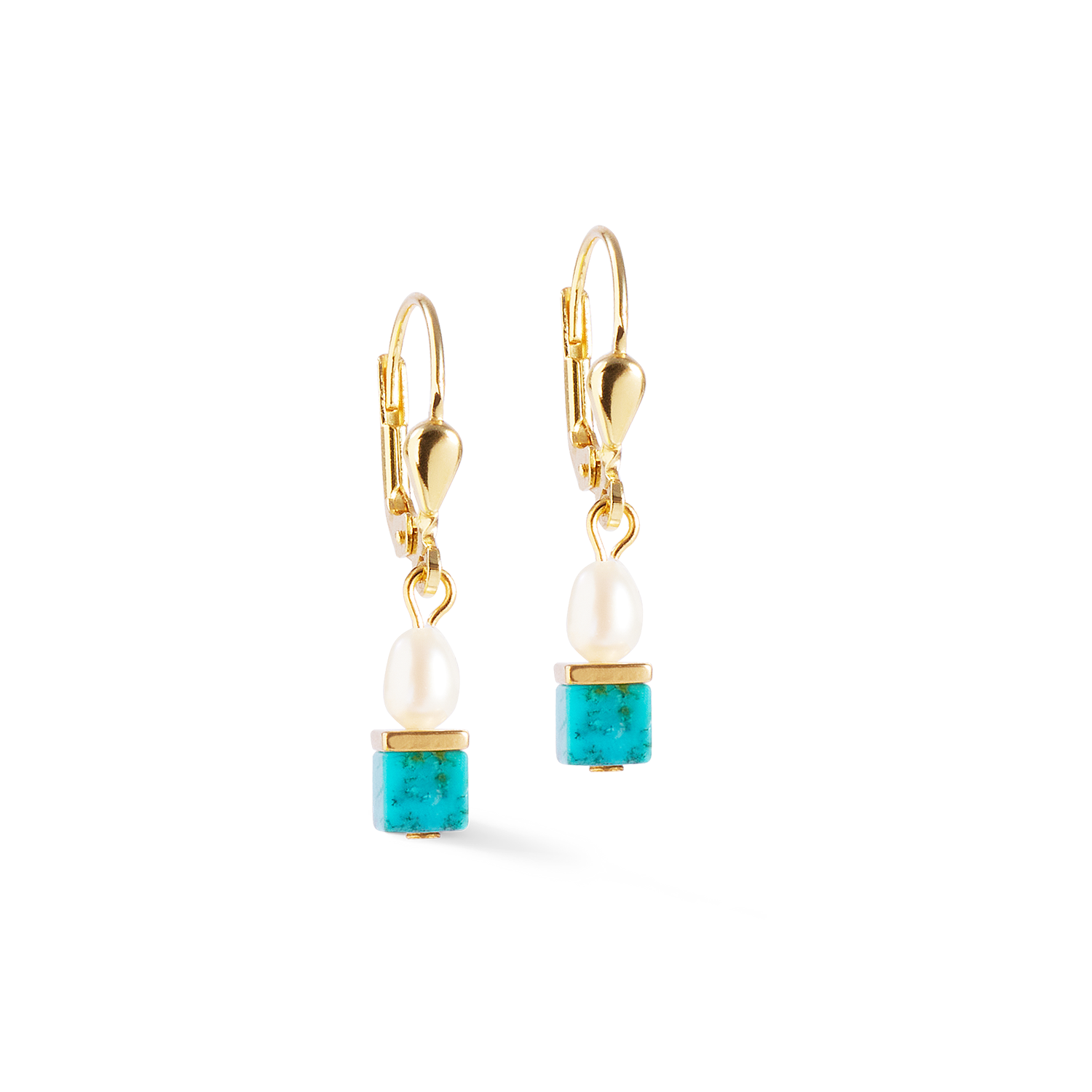 Boucles d'oreilles Princess Fusion Pearls turquoise