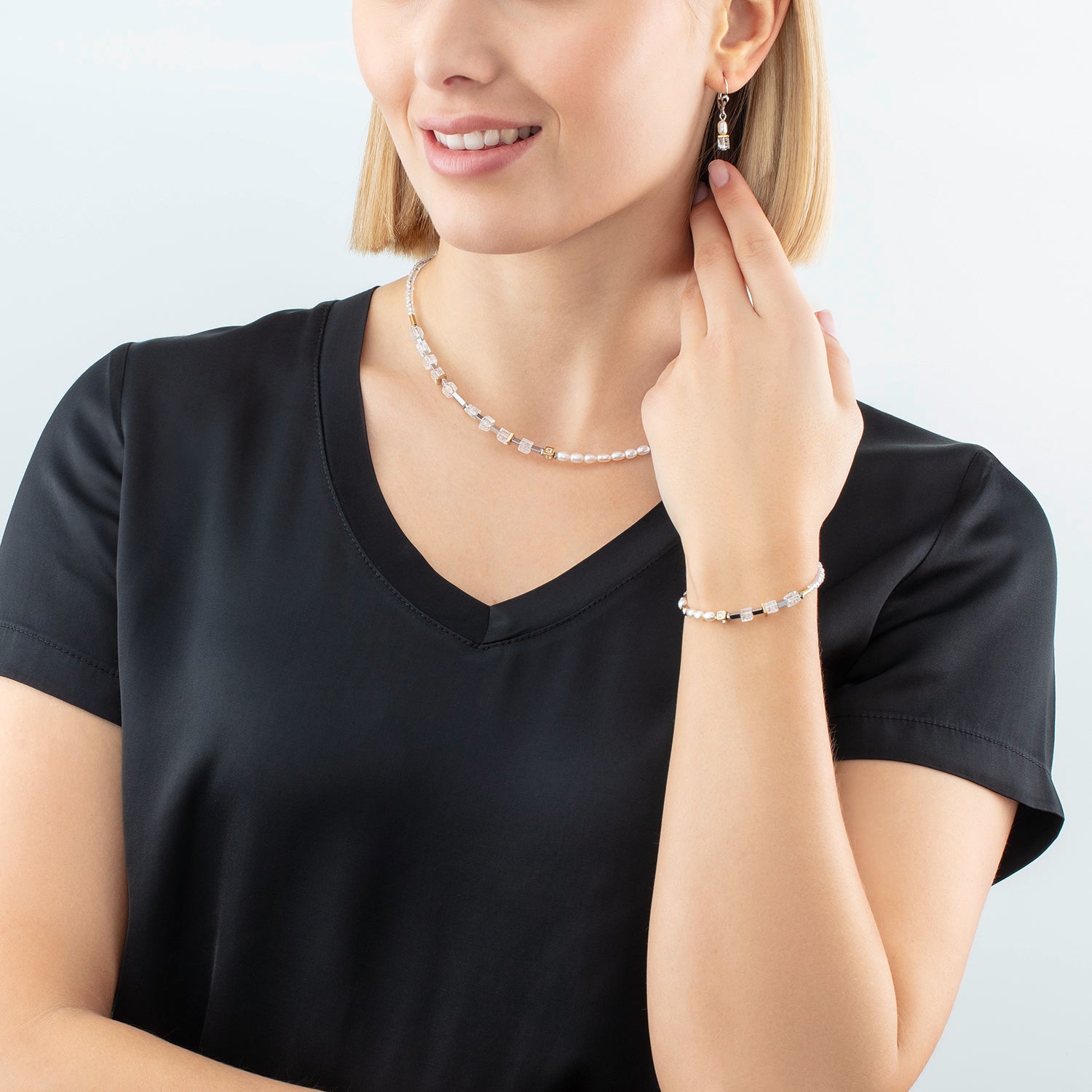 Boucles d'oreilles Princess Fusion Pearls Bicolor