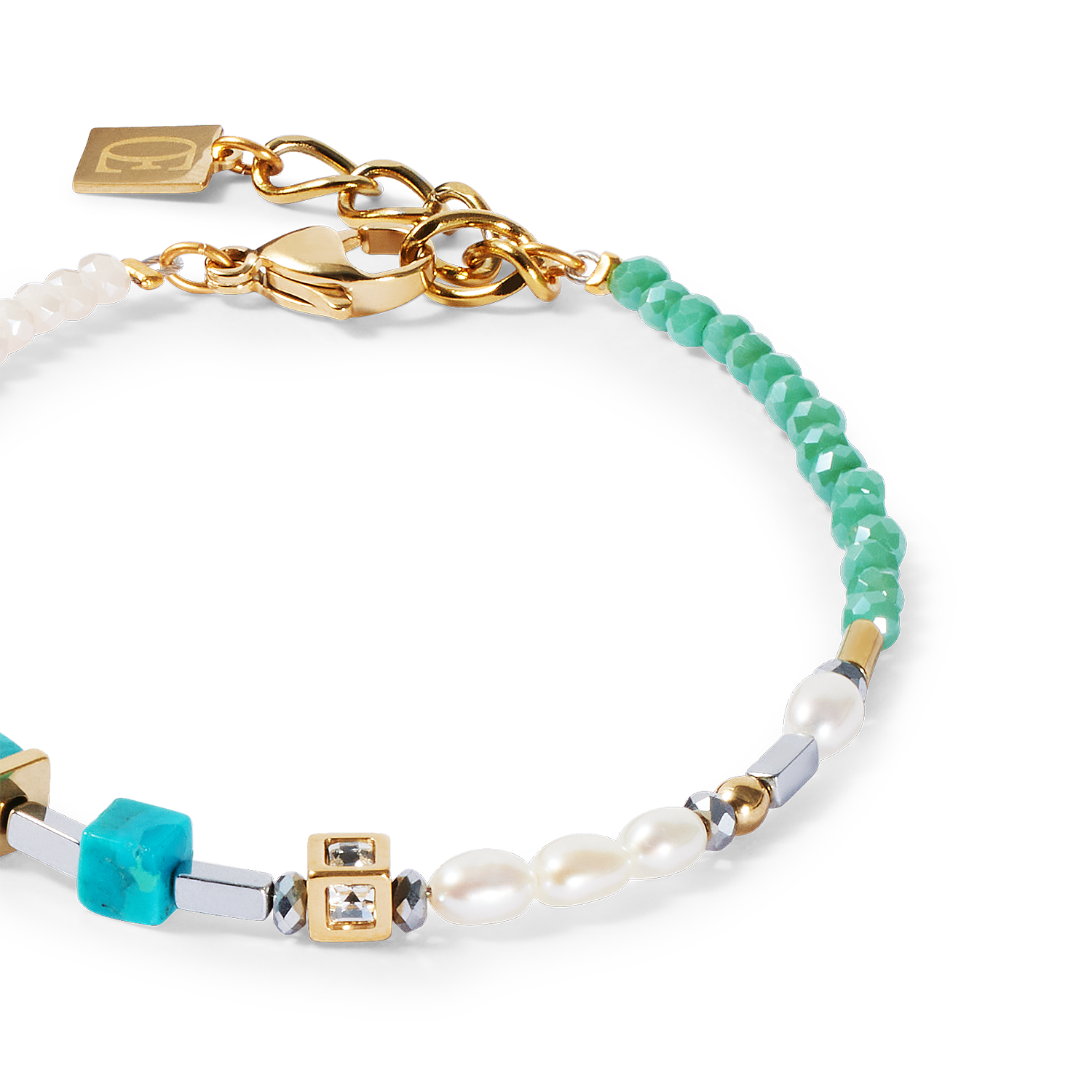 Bracelet Princess Fusion Pearls turquoise