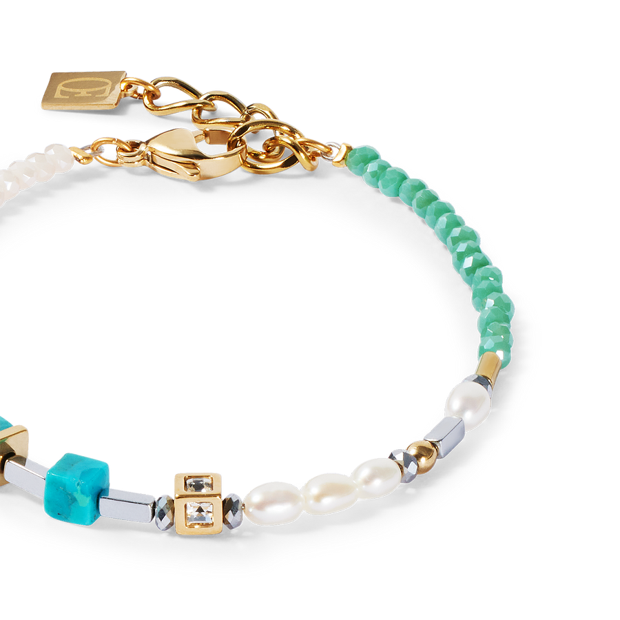 Bracelet Princess Fusion Pearls turquoise