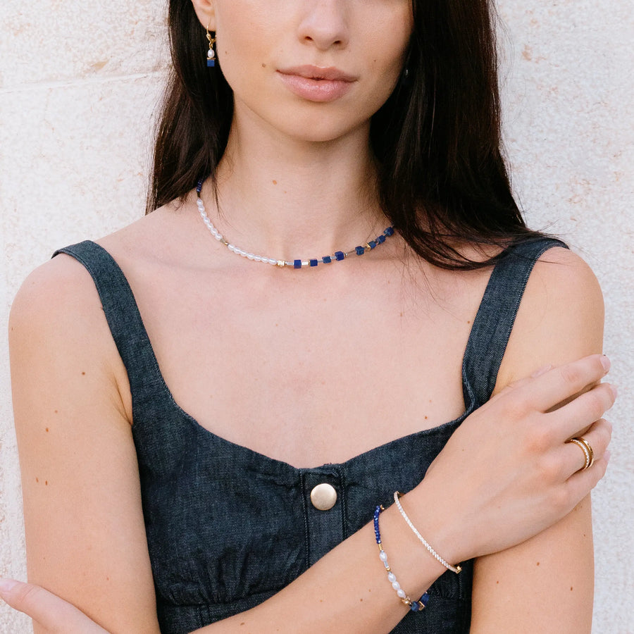 Bracelet Princess Fusion Pearls Lapis-lazuli