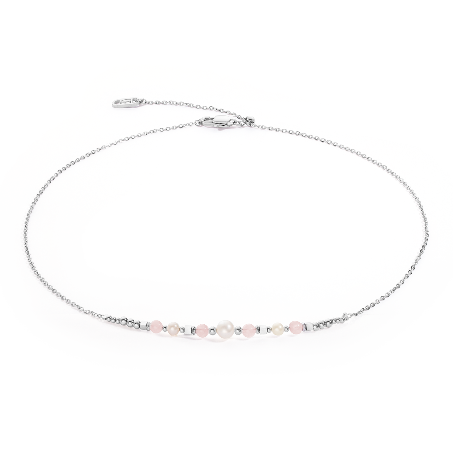 Collier Princess Pearls argent-rose