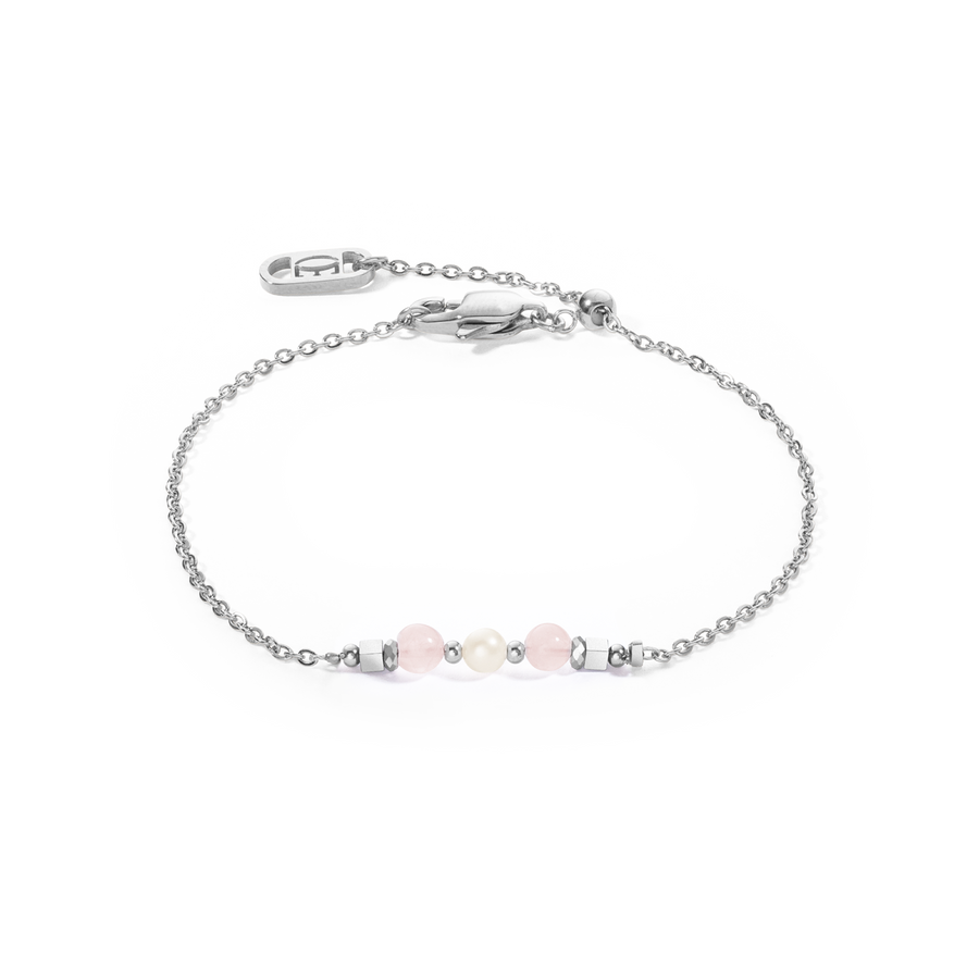 Bracelet Princess Pearls argent-rose