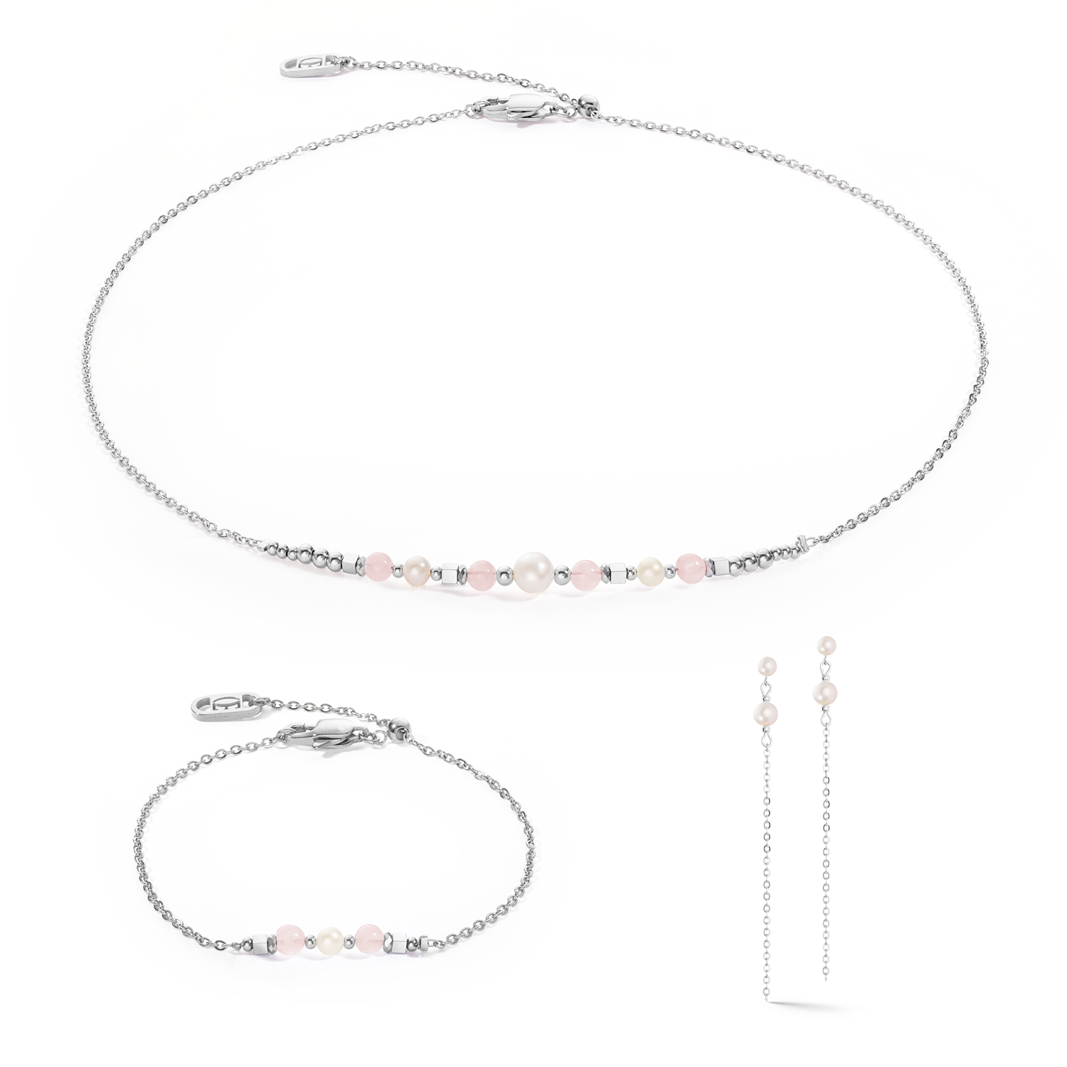 Bracelet Princess Pearls argent-rose