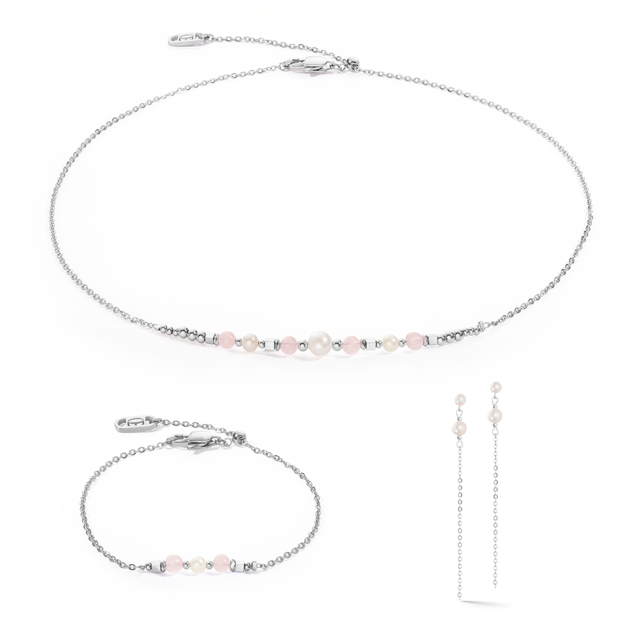 Bracelet Princess Pearls argent-rose